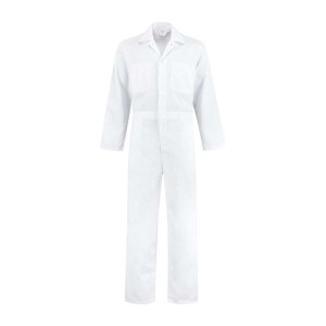 Food overall polyester/katoen wit
